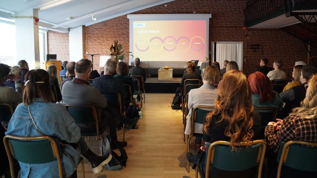 Deltagare samt föreläsare under ett event i Skellefteå för Innovationsekosystemet.